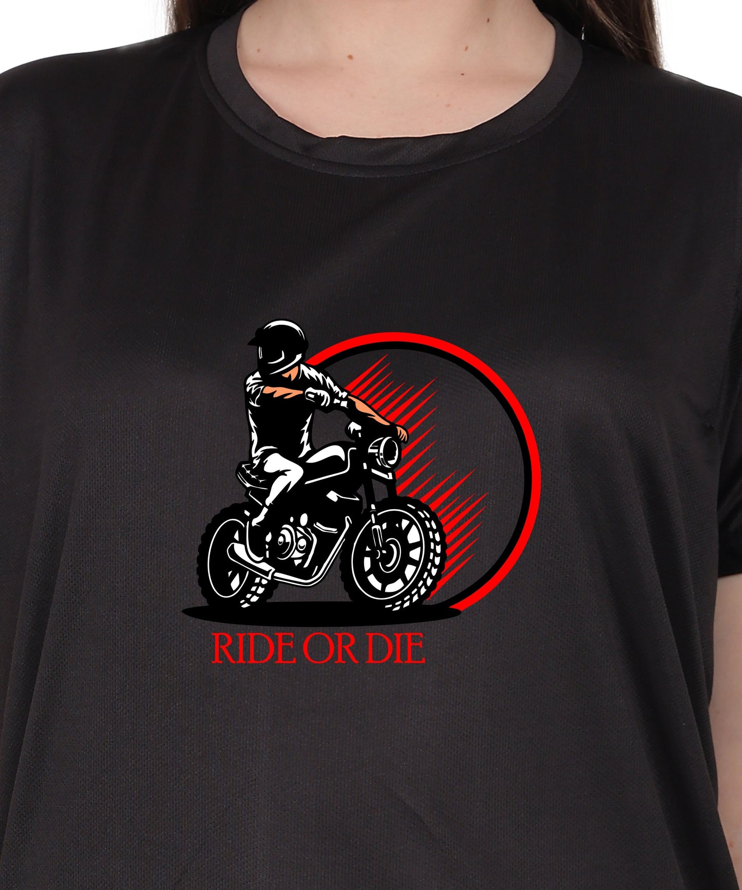 Ride or Die Motorcycle Graphic T-Shirt, Cotton, Short Sleeve, Regular Fit