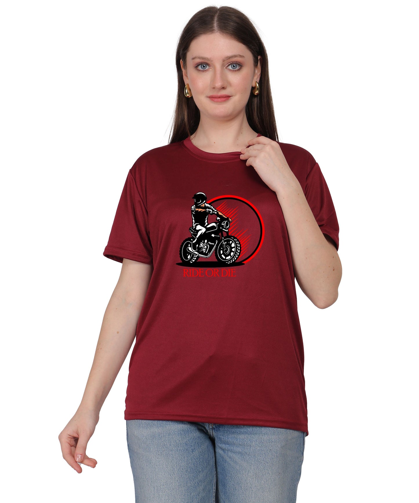 Ride or Die Motorcycle Graphic T-Shirt, Cotton, Short Sleeve, Regular Fit