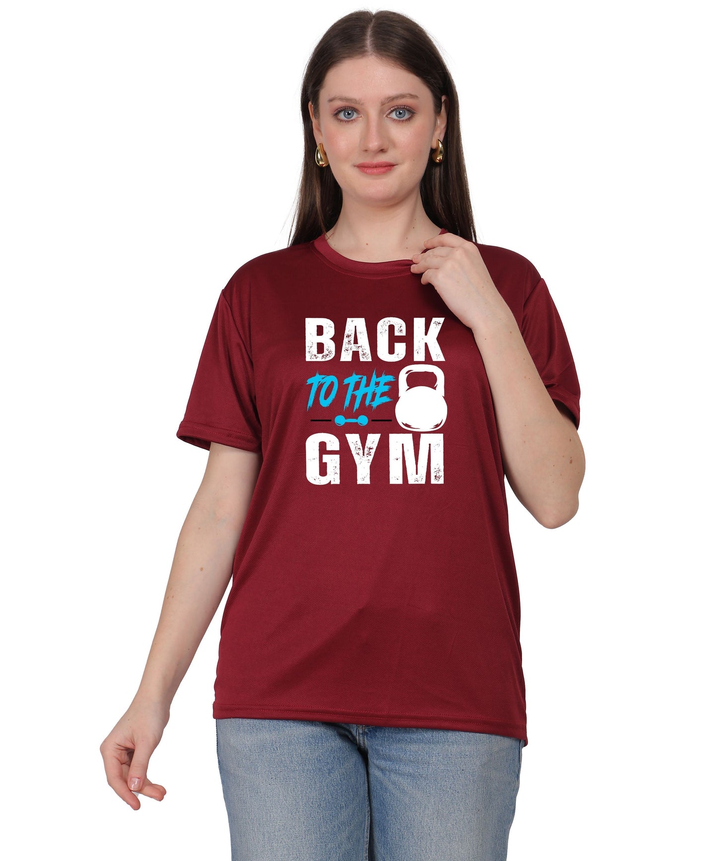 Back to the Gym Workout T-Shirt, Cotton, Short Sleeve, Regular Fit, Graphic Print Design
