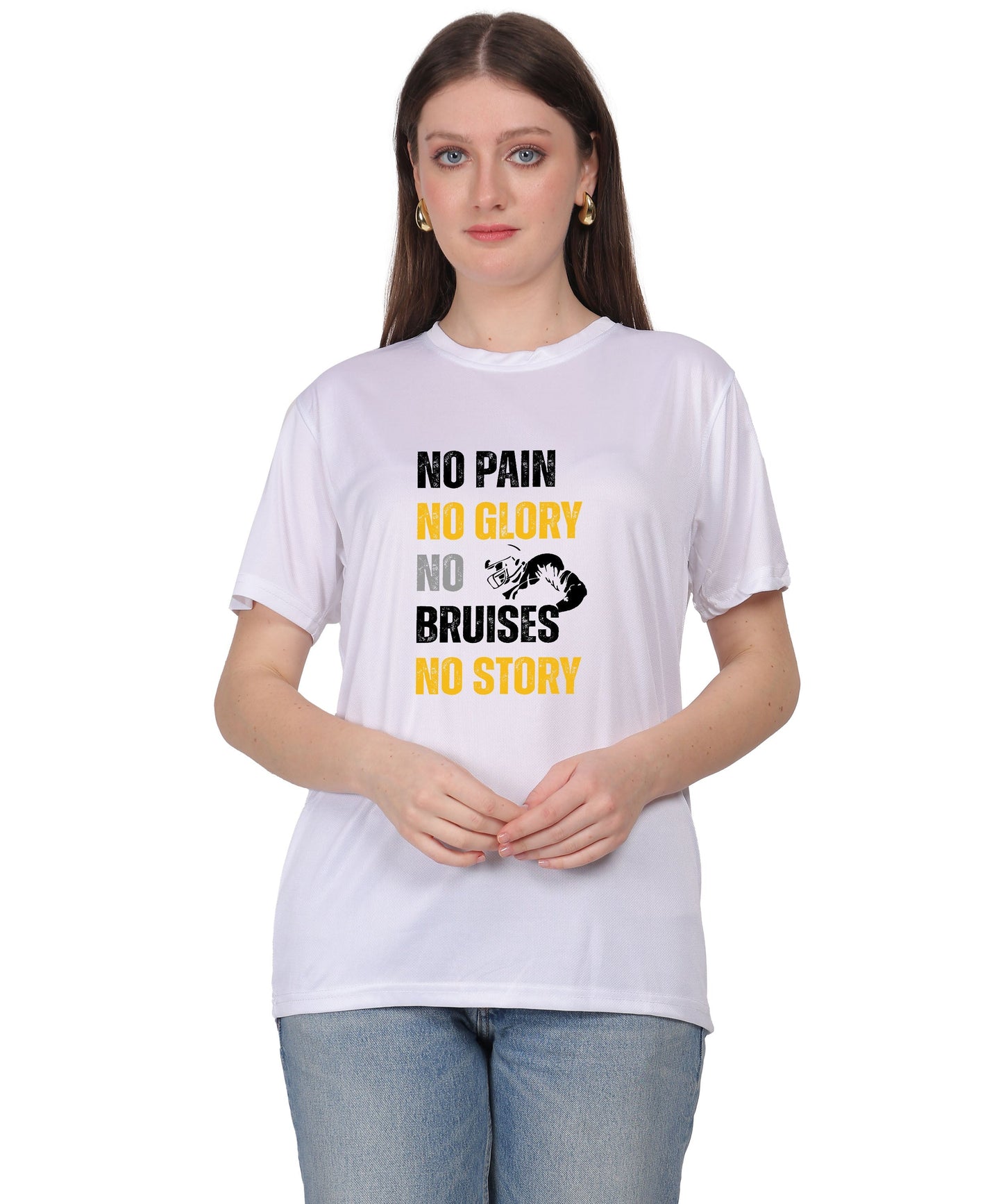 No Pain No Glory Soccer T-Shirt, Red, Short Sleeve Graphic Design, Athletic Casual Wear