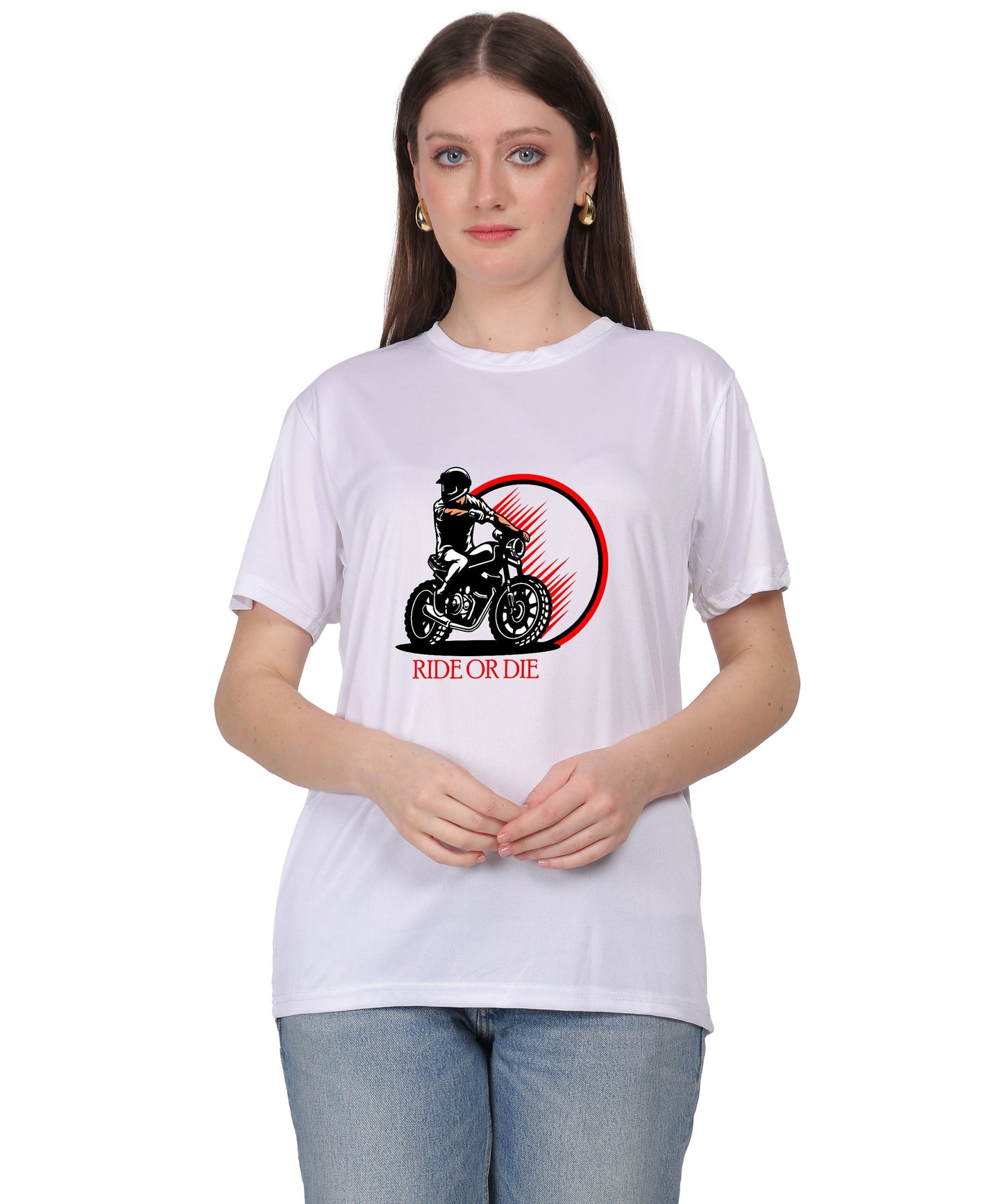 Ride or Die Motorcycle Graphic T-Shirt, Cotton, Short Sleeve, Regular Fit