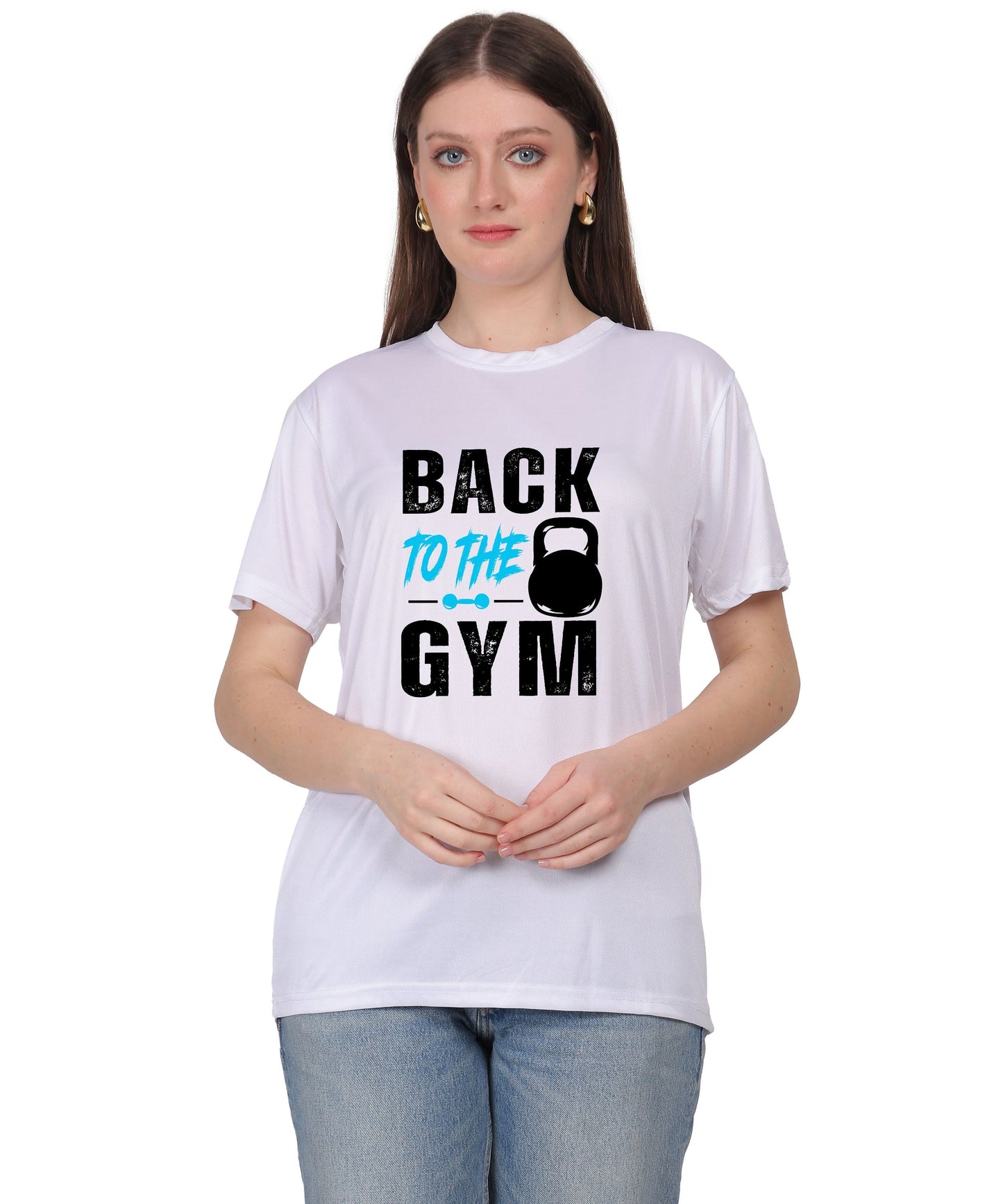 Back to the Gym Workout T-Shirt, Cotton, Short Sleeve, Regular Fit, Graphic Print Design