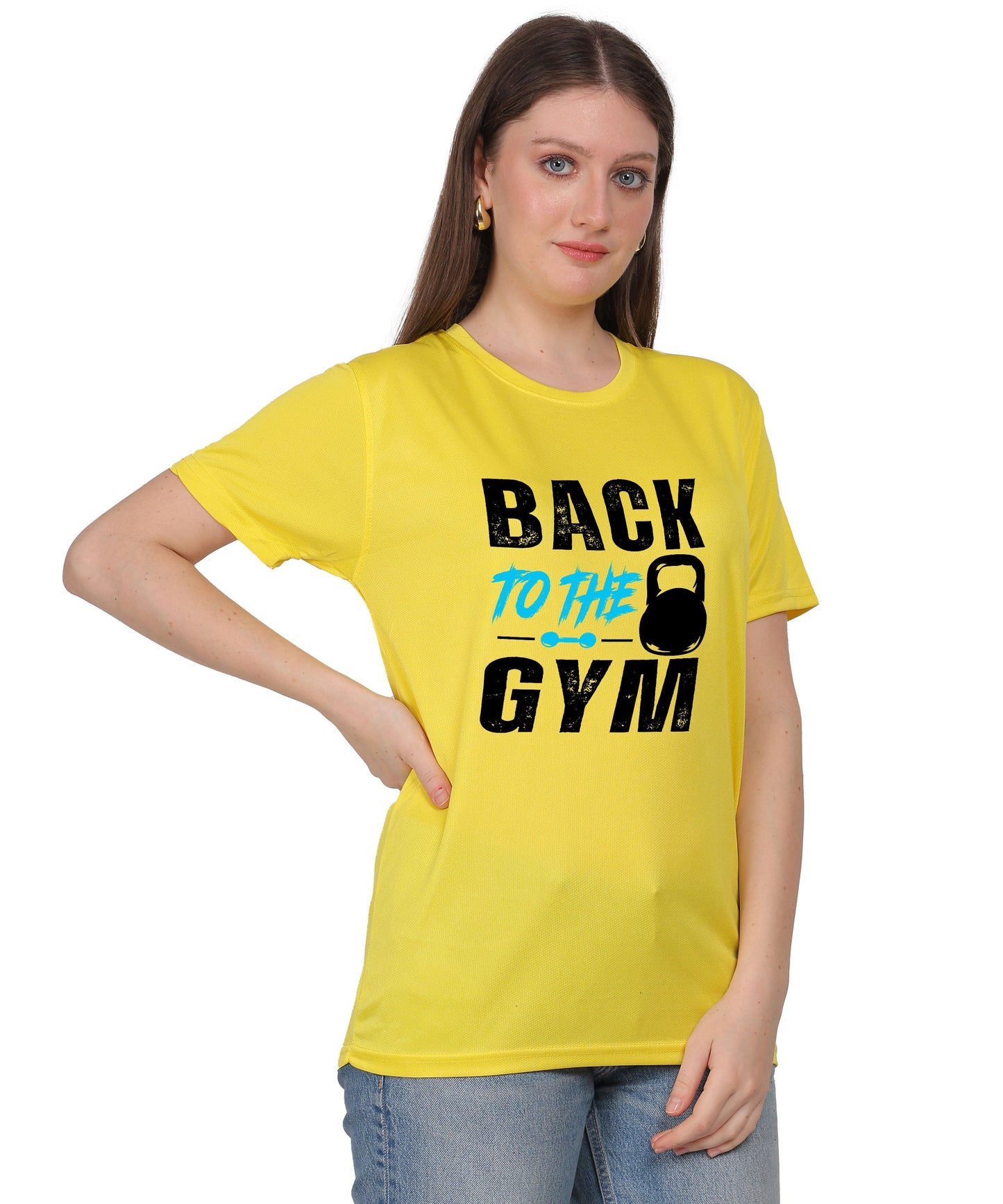 Back to the Gym Workout T-Shirt, Cotton, Short Sleeve, Regular Fit, Graphic Print Design